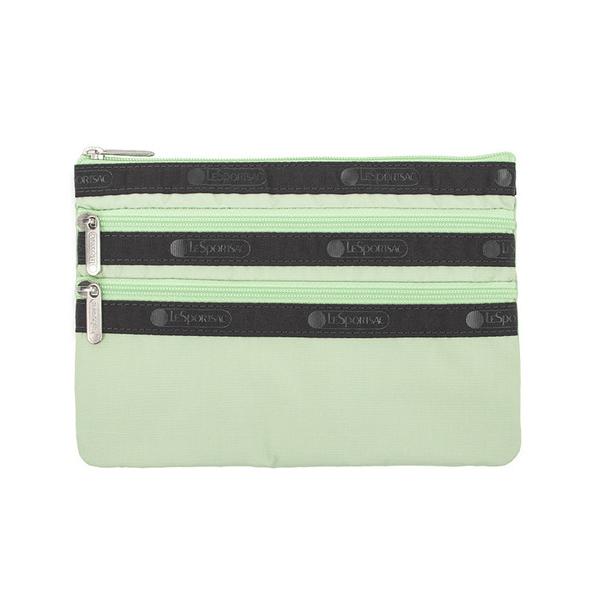 ZOZO問い合わせ番号:96862056ショップ:LeSportsac，レスポートサックブランド:LeSportsac，レスポートサック商品名:3ZIP COSMETIC フロスティグリーン/サンダーカテゴリ:財布/小物>ポーチブラン...