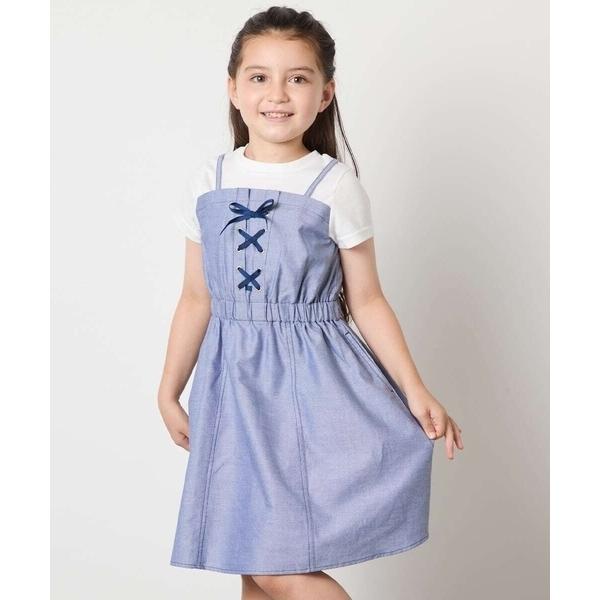 『セール実施中』ZOZO問い合わせ番号:96896368ショップ:a.v.v，アー・ヴェ・ヴェブランド:a.v.v，アーヴェヴェ商品名:[120-160]【接触冷感/ジメジメ対策】フロントレースアップドッキングワンピースカテゴリ:ワンピース...