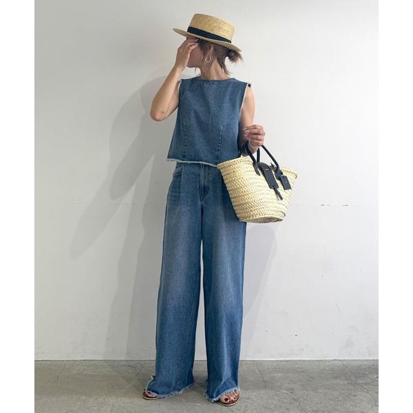 ZOZO問い合わせ番号:96957936ショップ:ISOOK，アイスーブランド:ISOOK，アイスー商品名:フリンジデニムセットアップ（chiica original）/ セットアイテム 2点セット セルフカット 低身長 デニムパンツ ノー...