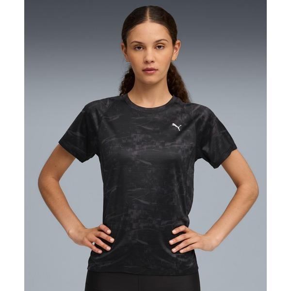 tシャツ PUMA プーマ ウィメンズ ランニング ヴェロシティ AOP 半袖 Tシャツ レディース