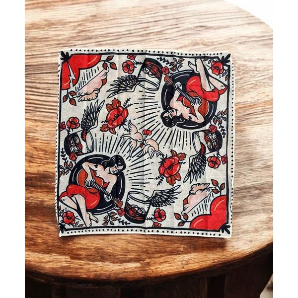 スカーフ バンダナ アメリカン レトロ ガール バンダナ メンズ レディース