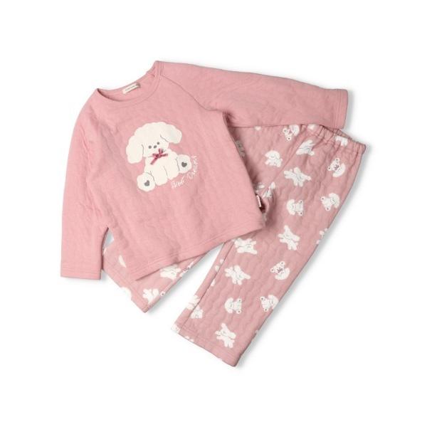 『タイムセール実施中』ZOZO問い合わせ番号:96994161ショップ:こどもの森e-shop，コドモノモリイーショップブランド:Kids Foret，キッズフォーレ商品名:綿100％　いぬ柄長袖キルトパジャマカテゴリ:ルームウェア>...