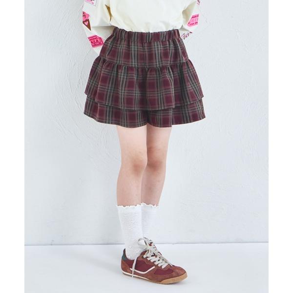 ZOZO問い合わせ番号:97061218ショップ:pairmanon，ペアマノンブランド:pairmanon，ペアマノン，coucou manon，ククゥ マノン商品名:フリル ティアード チェック スカッツカテゴリ:スカート&gt;スカー...