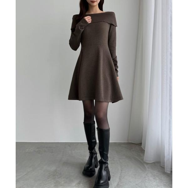 『タイムセール実施中』ZOZO問い合わせ番号:97062554ショップ:JUNOAH，ジュノアブランド:CENEA，セネア商品名:オフショル風スクエアネックミニニットワンピカテゴリ:ワンピース/ドレス>ワンピースブランド品番:frne...