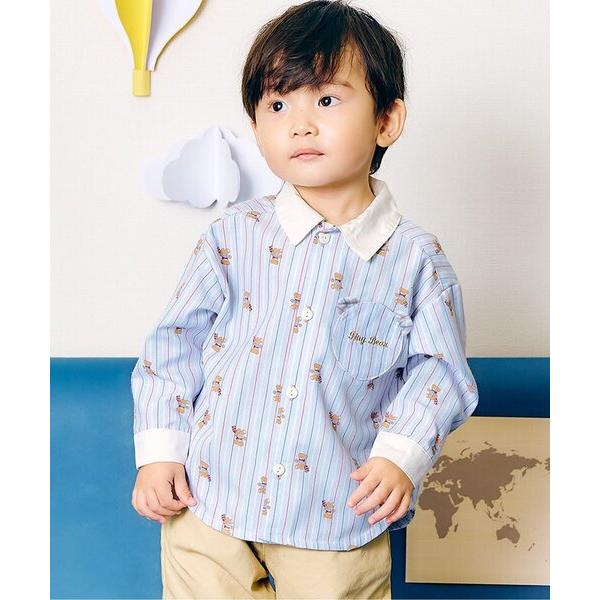 『セール実施中』ZOZO問い合わせ番号:97093151ショップ:F.O.Online Store，エフオーオンラインストアブランド:apres les cours，アプレレクール商品名:tiny bear ストライプ＆パッチワークシャツカ...