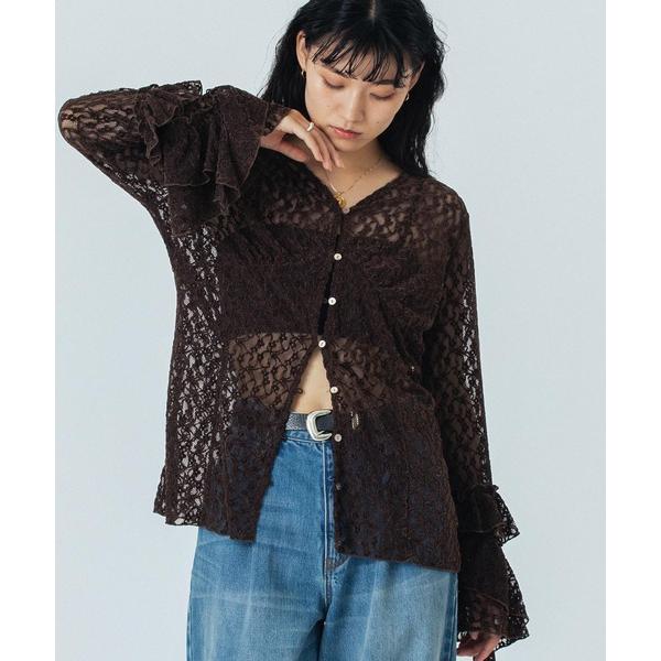 tシャツ (CREOLME)LACE L/S TOP レディース