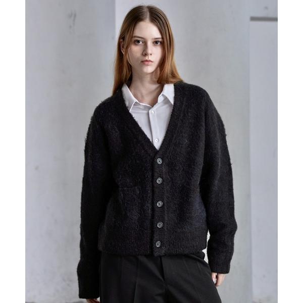 カーディガン 「CLEL」Alpaca Blend Shaggy V-Neck Cardigan / アルパカブレンドシャギーVネックカーディガン メンズ レディース