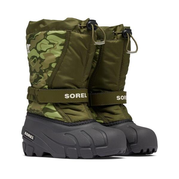 ブーツ 防滑 防水 ・撥水 SOREL／チルドレンズ フルーリー ブーツ プリント スノーブーツ／ソレル キッズ 子供 男の子 女の子
