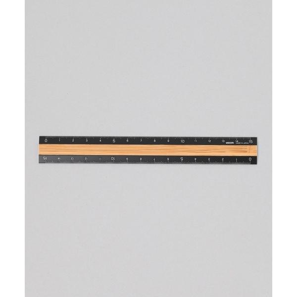 他サイト： 文房具 「MIDORI」アルミ＆ウッド定規 /362090の商品画像