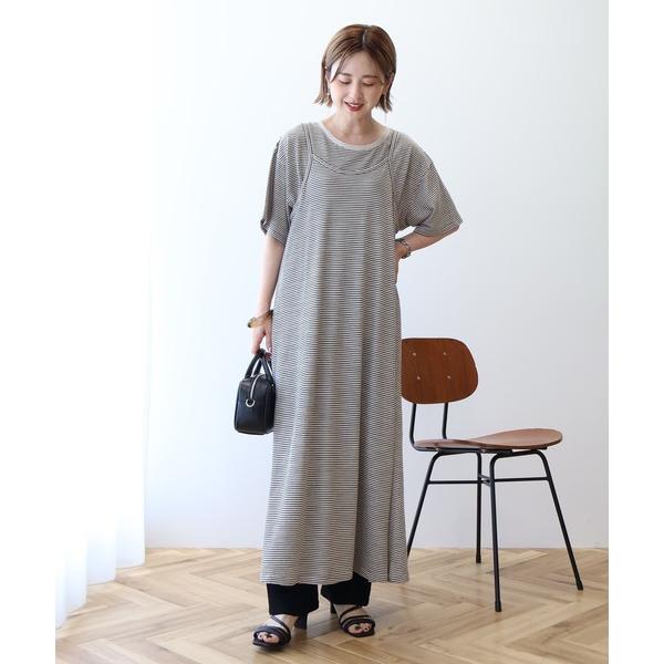 『タイムセール実施中』ZOZO問い合わせ番号:97219840ショップ:AMERICAN HOLIC，アメリカンホリックブランド:AMERICAN HOLIC，アメリカンホリック商品名:【2点セット】レイヤードボーダーＴワンピースカテゴリ:...