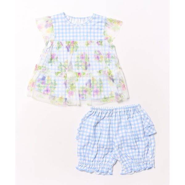 『セール実施中』ZOZO問い合わせ番号:97253301ショップ:HAKKA，ハッカブランド:hakka baby，ハッカベビー商品名:[ベビー]オリジナルフラワーチュールプリントチュニックパンツセットカテゴリ:トップス>シャツ/ブラ...