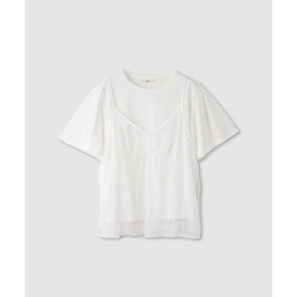 アンサンブル Idnes Tシャツ×レースキャミセット