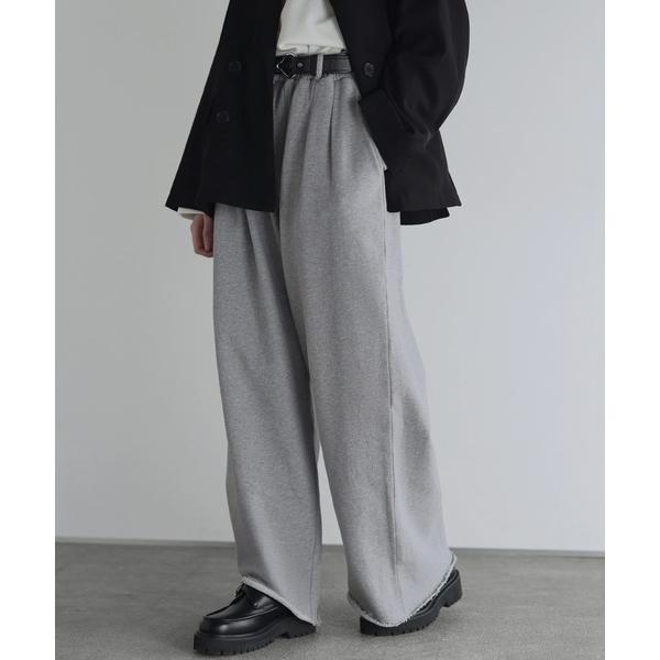 ワイドパンツ スウェットパンツ ジャージ ヴィンテージライクカットオフスウェットパンツ メンズ レディース