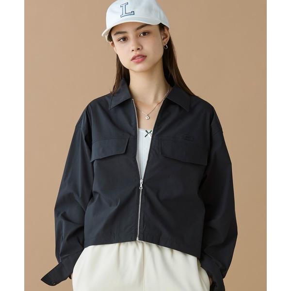 ブラウス シャツ ジップアップブルゾンシャツ レディース