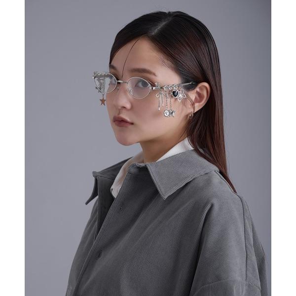ZOZO問い合わせ番号:97323411ショップ:Ellno Loset，エルノロゼットブランド:Ellno Loset，エルノロゼット商品名:【新型追加】メタルフレームチャームメガネカテゴリ:ファッション雑貨>メガネブランド品番:5...
