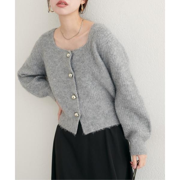 『セール実施中』ZOZO問い合わせ番号:97325074ショップ:natural couture，ナチュラルクチュールブランド:natural couture，ナチュラルクチュール商品名:【ZOZO限定】ころりん釦スクエアネックカーディガン...