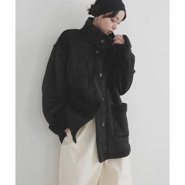 IA ムートンコート ムートンコート ボアコート ムートンボアミドルコート