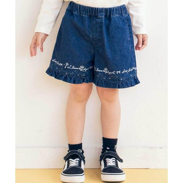 『タイムセール実施中』ZOZO問い合わせ番号:97455496ショップ:BEBE ONLINE STORE，ベベ オンラインストアブランド:SLAP SLIP，スラップスリップ商品名:裾プリントデニムニットキュロット(90~130cm)カテ...