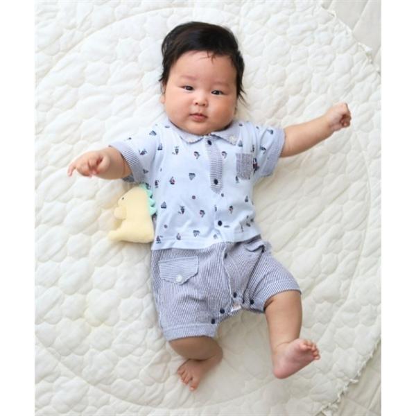 『タイムセール実施中』※このアイテムは返品・交換対象外商品です。ZOZO問い合わせ番号:97457105ショップ:nissen，ニッセンブランド:QUNTSTYLE，キュントスタイル商品名:【綿100%】マリン柄　衿付　半袖　カバーオールカ...