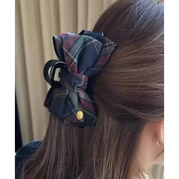 『タイムセール実施中』ZOZO問い合わせ番号:97457566ショップ:Port，ポートブランド:Port，ポート商品名:【 Port / ポート 】 クラシカルチェック リボン バンスクリップ #カテゴリ:ヘアアクセサリー>バレッタ...