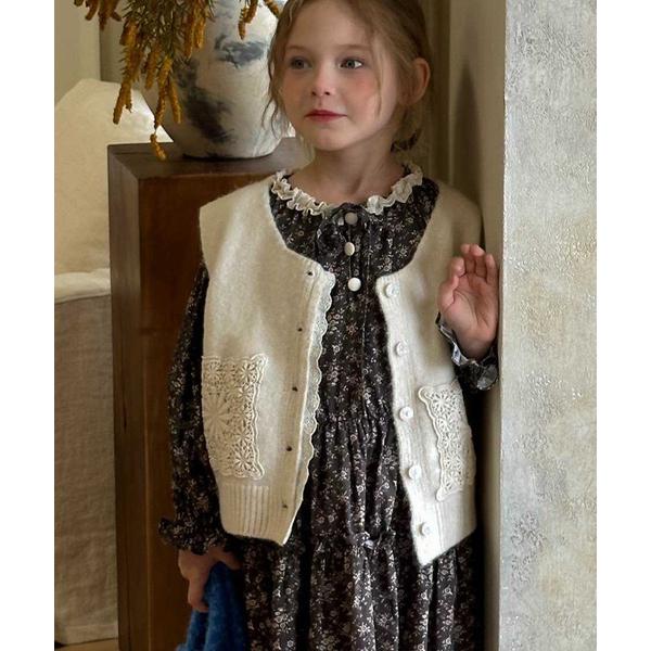 『セール実施中』ZOZO問い合わせ番号:97458778ショップ:aimoha，アイモハブランド:aimoha，アイモハ商品名:【aimoha-KIDS-】レース付きニットベストカテゴリ:トップス>ベストブランド品番:mosqgq02...