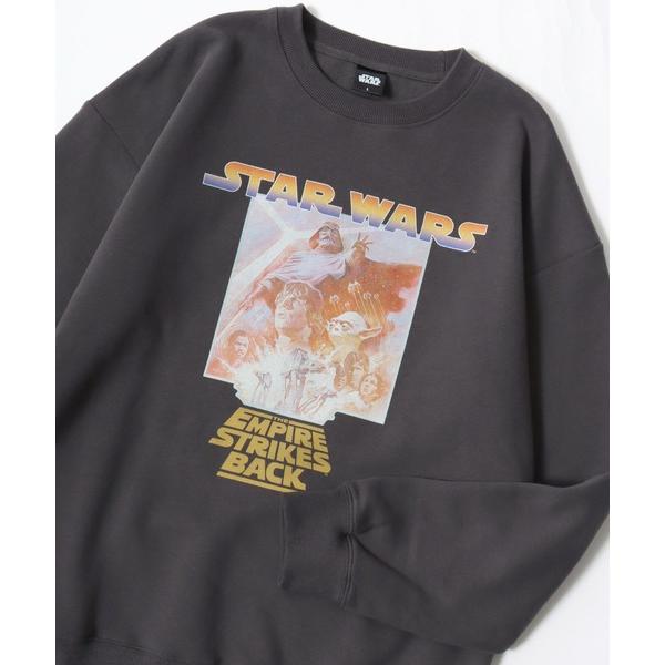 トレーナー スウェット 裏起毛 STAR WARS/スターウォーズ オーバーサイズ 裏起毛 ポスターイラスト フォトプリント スウェットトレーナー レディース メンズ
