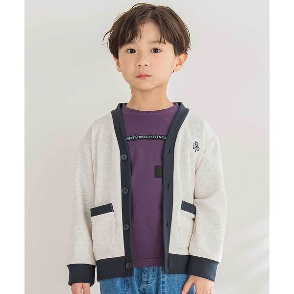 『タイムセール実施中』ZOZO問い合わせ番号:97494287ショップ:BEBE ONLINE STORE，ベベ オンラインストアブランド:BeBe Petits Pois Vert，ベベプチポワヴェール商品名:【店舗限定】配色裏毛カーディ...
