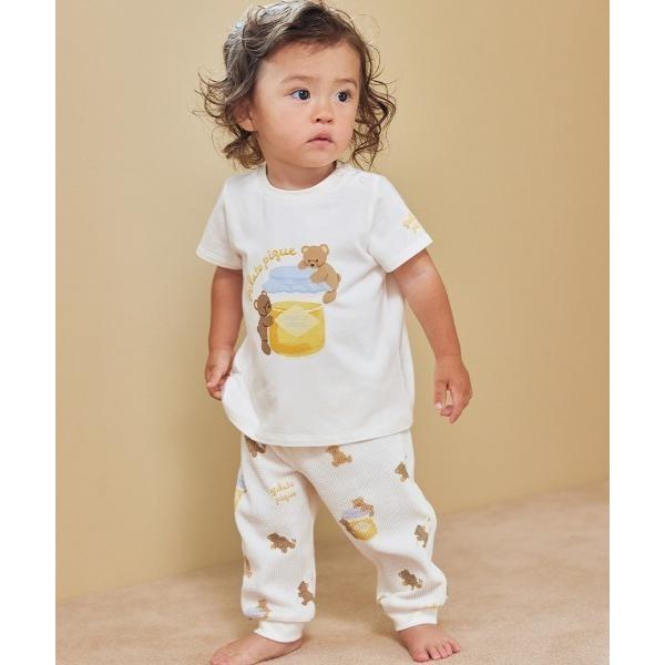 『タイムセール実施中』※このアイテムは返品・交換対象外商品です。ZOZO問い合わせ番号:97496738ショップ:gelato pique，ジェラート　ピケブランド:gelato pique，ジェラートピケ商品名:【BABY】はちみつベア柄...