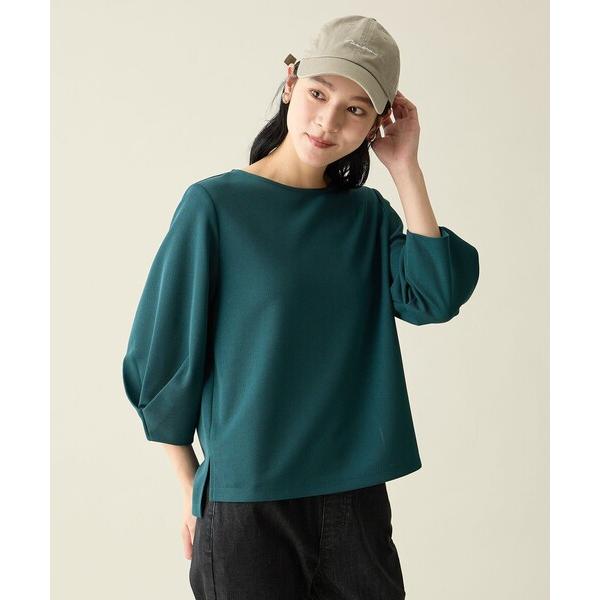 tシャツ コンフォータブル袖タックブラウス レディース