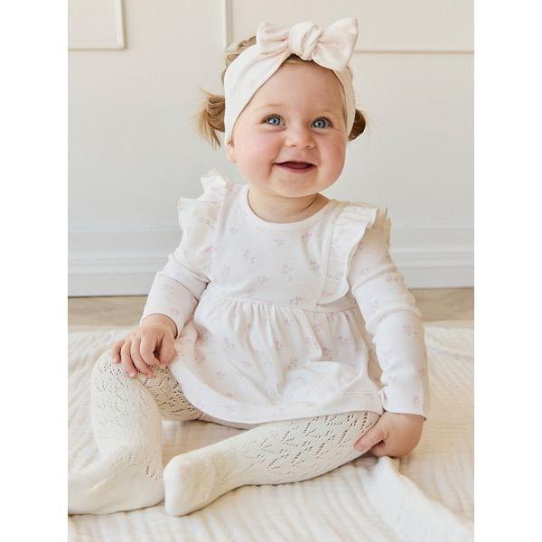 ベビー 長袖プレイスーツPauline Pink／オーガニックコットン