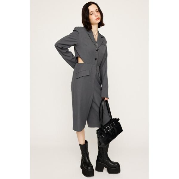 『タイムセール実施中』ZOZO問い合わせ番号:97594395ショップ:SLY，スライブランド:SLY，スライ商品名:CUT OUT TAILORED JUMP SUIT カットアウト テイラード ジャンプスーツ 秋服カテゴリ:オールインワ...