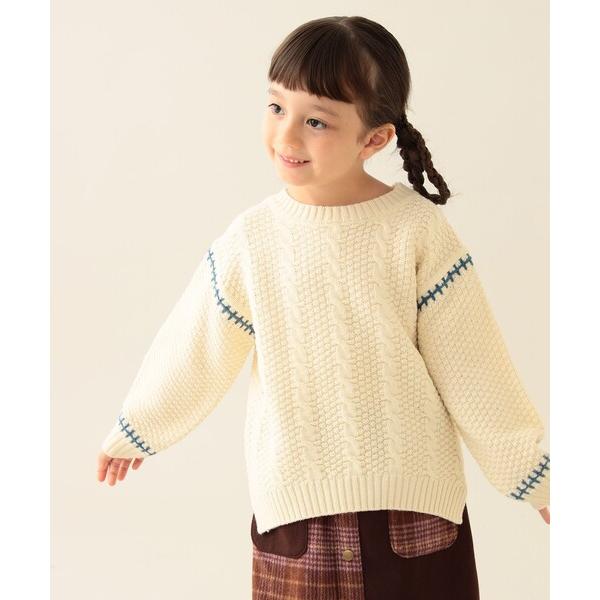 ZOZO問い合わせ番号:97595462ショップ:BEAMS HEART，ビームスハートブランド:BEAMS mini，ビームスミニ商品名:ケーブルニット プルオーバー 2025FW（90〜150cm）カテゴリ:トップス&gt;ニット/セー...