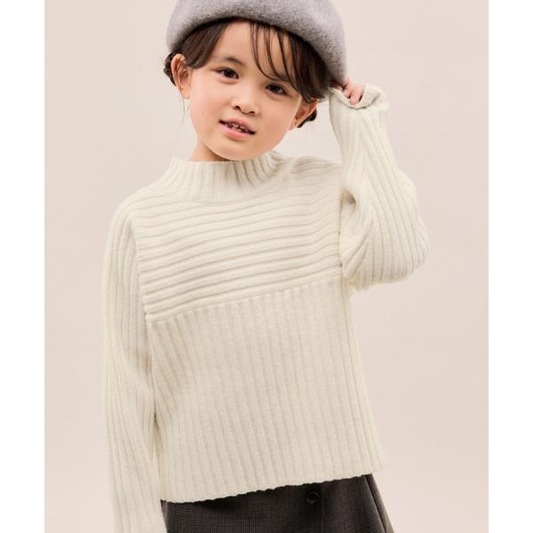 『タイムセール実施中』ZOZO問い合わせ番号:97595551ショップ:ROPE' PICNIC，ロぺピクニックブランド:ROPE' PICNIC，ロペピクニック商品名:【KIDS/キッズ】もちもちリブ切り替えニットプルオーバー/イージーケ...