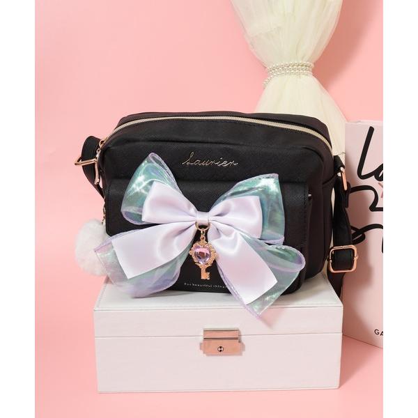 ZOZO問い合わせ番号:97597351ショップ:FUNALIVE，ファンアライブブランド:FUNALIVE，ファンアライブ商品名:Coboca+ リボン カギチャーム 合皮ショルダーバッグカテゴリ:バッグ>ショルダーバッグブランド品...