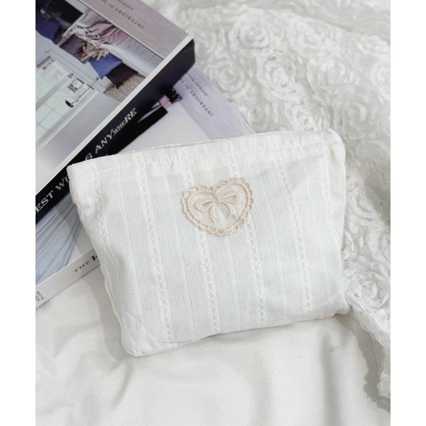 ZOZO問い合わせ番号:97630556ショップ:apres jour，アプレジュールブランド:apres jour，アプレジュール商品名:【apres jour×ARIAZ】コットンレースリボンポーチカテゴリ:財布/小物>ポーチブラ...