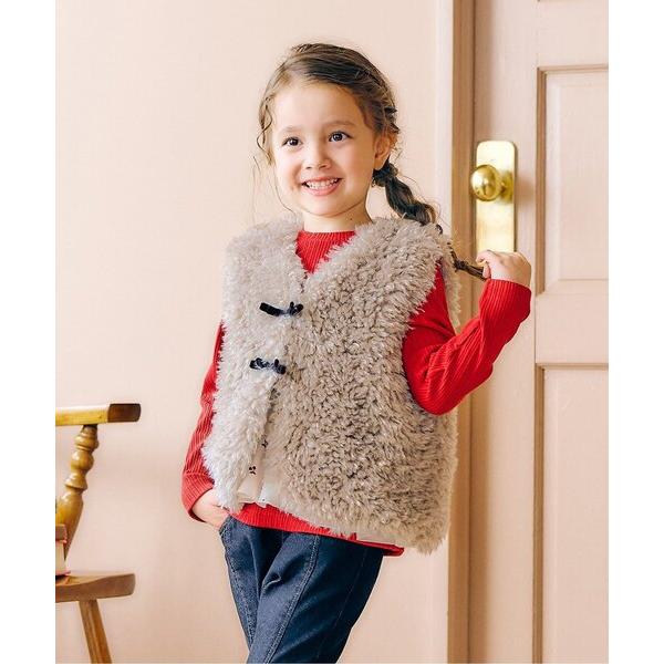 ZOZO問い合わせ番号:97630643ショップ:F.O.Online Store，エフオーオンラインストアブランド:apres les cours，アプレレクール商品名:【ジュニア対応】リボンファーベストカテゴリ:トップス&gt;ベストブ...