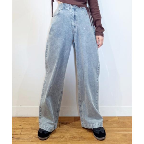 ZOZO問い合わせ番号:97665548ショップ:NARUMIYA ONLINE，ナルミヤ オンラインブランド:LOVETOXIC，ラブトキシック商品名:ストーンモチーフデニムパンツカテゴリ:パンツ>デニムパンツブランド品番:8353...