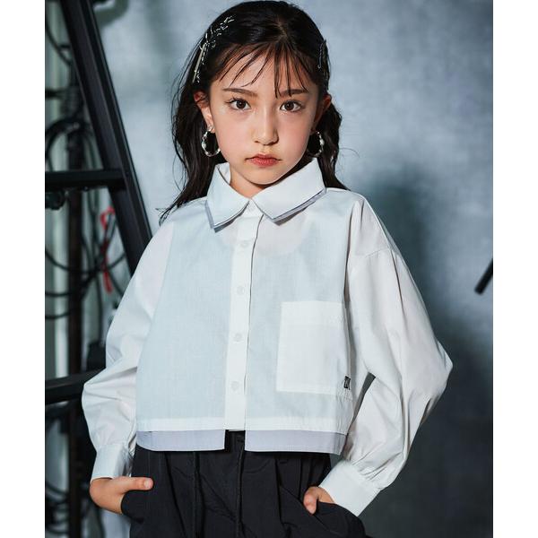 『セール実施中』ZOZO問い合わせ番号:97665716ショップ:BEBE ONLINE STORE，ベベ オンラインストアブランド:ZIDDY，ジディ商品名:ダブル襟長袖シャツブラウス＆タンクトップセット(130~160cm)カテゴリ:ト...