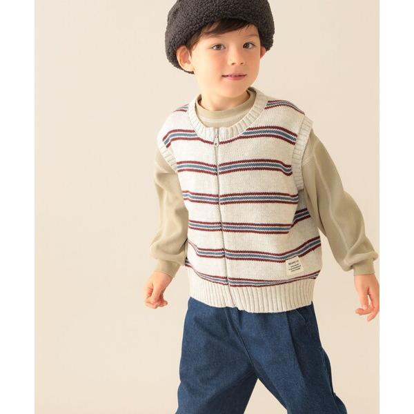 『セール実施中』ZOZO問い合わせ番号:97666073ショップ:BEAMS HEART，ビームスハートブランド:BEAMS mini，ビームスミニ商品名:ボーダー ニット ベスト 2025FW（90〜140cm）カテゴリ:トップス>...