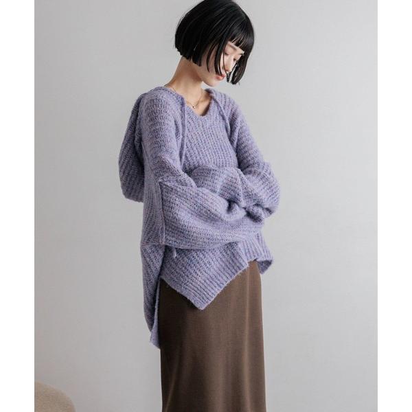 『タイムセール実施中』ZOZO問い合わせ番号:97668443ショップ:LOWRYS FARM，ローリーズファームブランド:LOWRYS FARM，ローリーズファーム商品名:メランジフードニットプルオーバー  581131カテゴリ:トップス...