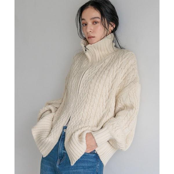 『セール実施中』ZOZO問い合わせ番号:97668547ショップ:LOWRYS FARM，ローリーズファームブランド:LOWRYS FARM，ローリーズファーム商品名:ケーブルハイゲージＺＩＰカーディガン　588922カテゴリ:トップス&g...
