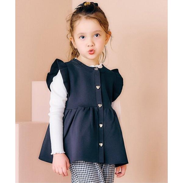 ZOZO問い合わせ番号:97700685ショップ:F.O.Online Store，エフオーオンラインストアブランド:apres les cours，アプレレクール商品名:【ジュニア対応】ペプラムフリルニットベスト_マシンウォッシャブルカテ...