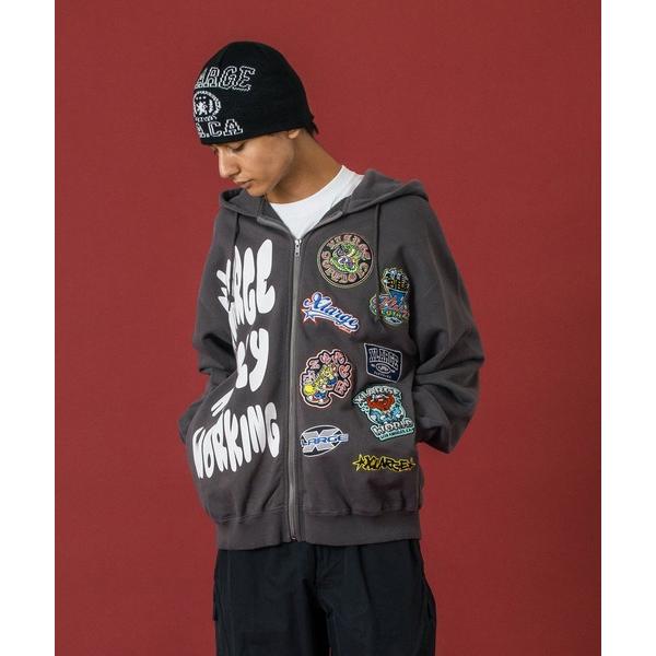 ZOZO問い合わせ番号:97701835ショップ:XLARGE，エクストララージブランド:XLARGE，エクストララージ商品名:MULTI LOGO ZIP UP HOODED SWEATSHIRTカテゴリ:トップス>パーカーブランド...