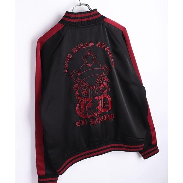 スカジャン EdHardy スカジャン クロス ハートモチーフ メンズ レディース