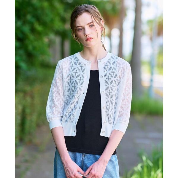 『タイムセール実施中』ZOZO問い合わせ番号:97705094ショップ:DRESSTERIOR，ドレステリアブランド:DRESSTERIOR，ドレステリア商品名:【洗える/シアー素材】オーバーラップレースハーフスリーブカテゴリ:トップス&g...