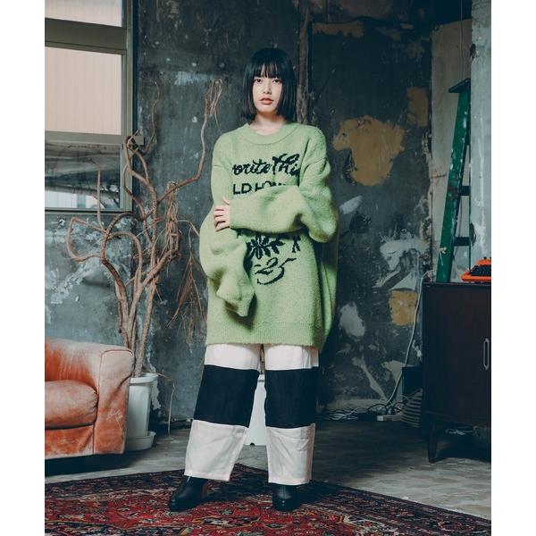 ワイドパンツ パンツ BLK/WHT EASY PT レディース メンズ