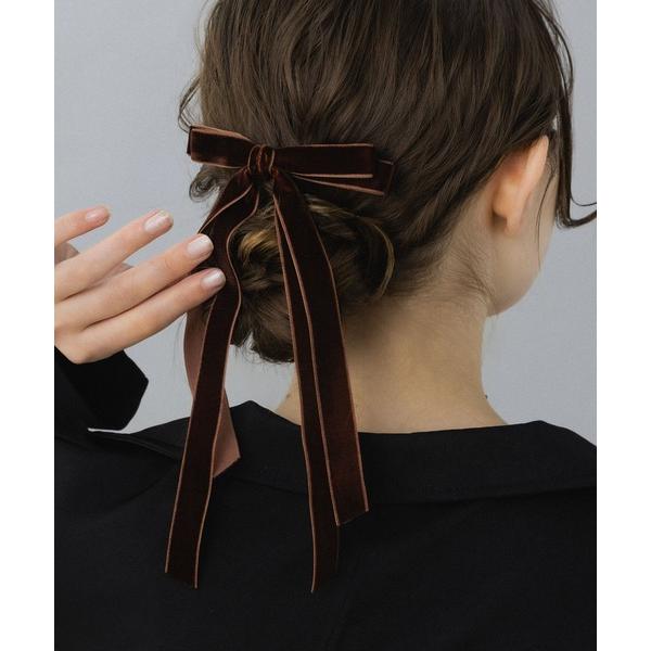 ZOZO問い合わせ番号:97799659ショップ:perky room，パーキールームブランド:LA MUe，ラミュー，perky room，パーキールーム商品名:【LA MUE】ベロアリボンバレッタカテゴリ:ヘアアクセサリー>バレッ...