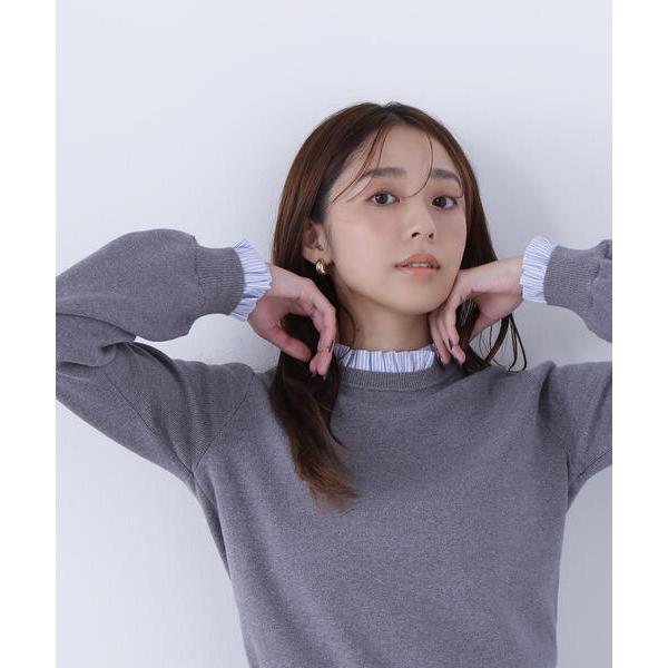 ZOZO問い合わせ番号:97834182ショップ:NATURAL BEAUTY BASIC，ナチュラルビューティーベーシックブランド:NATURAL BEAUTY BASIC，ナチュラルビューティーベーシック商品名:◇ストライプフリルネック...