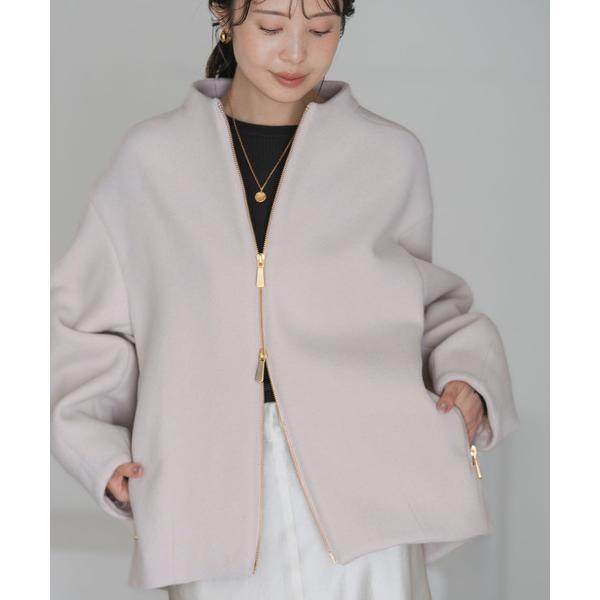 ZOZO問い合わせ番号:97844257ショップ:Spick &amp; Span，スピック アンド スパンブランド:NOBLE，ノーブル商品名:MTRレイズドネックジップコートカテゴリ:ジャケット/アウター>ノーカラーコートブランド...