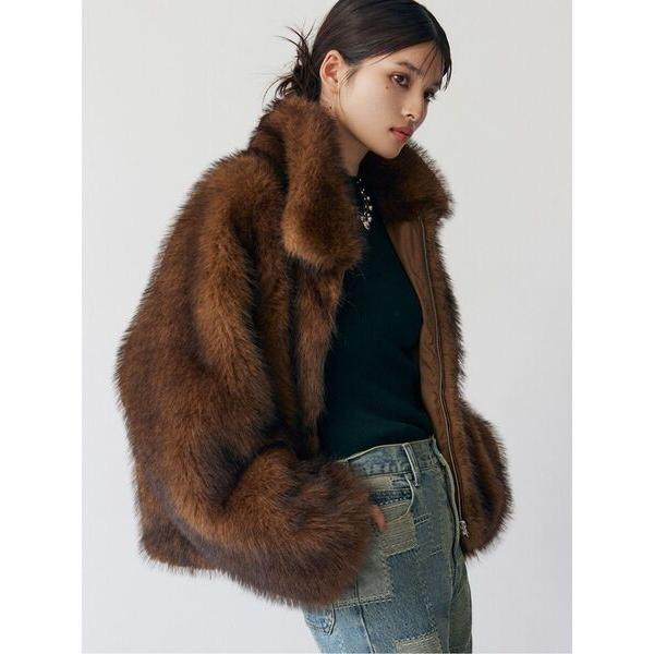 『タイムセール実施中』ZOZO問い合わせ番号:97865259ショップ:MURUA，ムルーアブランド:MURUA，ムルーア商品名:MIXフェイクファーブルゾンカテゴリ:ジャケット/アウター>ブルゾンブランド品番:01255020530...